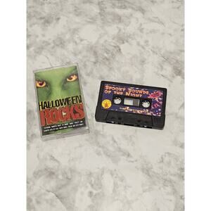 Vtg Spooky Sounds Of Night Halloween Rocks Party Music Cassette Tape Rubies 90s